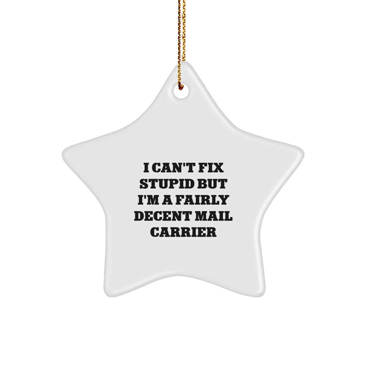 For Him Mail Carrier Christmas Ornament Keepsake Gift - Fairly Decent - Image 1