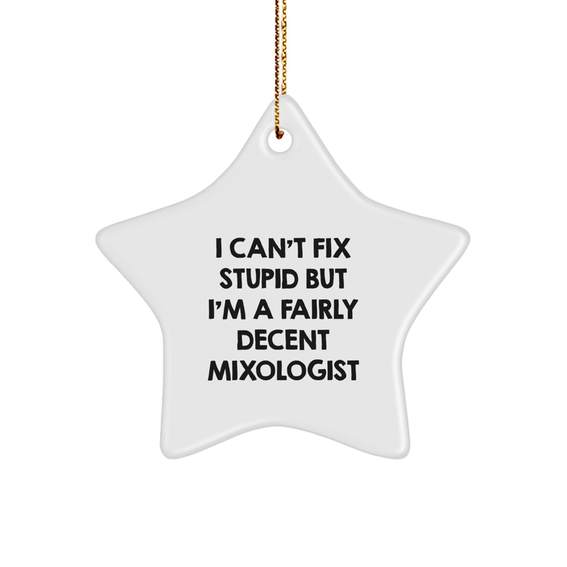 Christmas Unique Gift Surprise Mixologist Star Ornament for Teens - Image 1