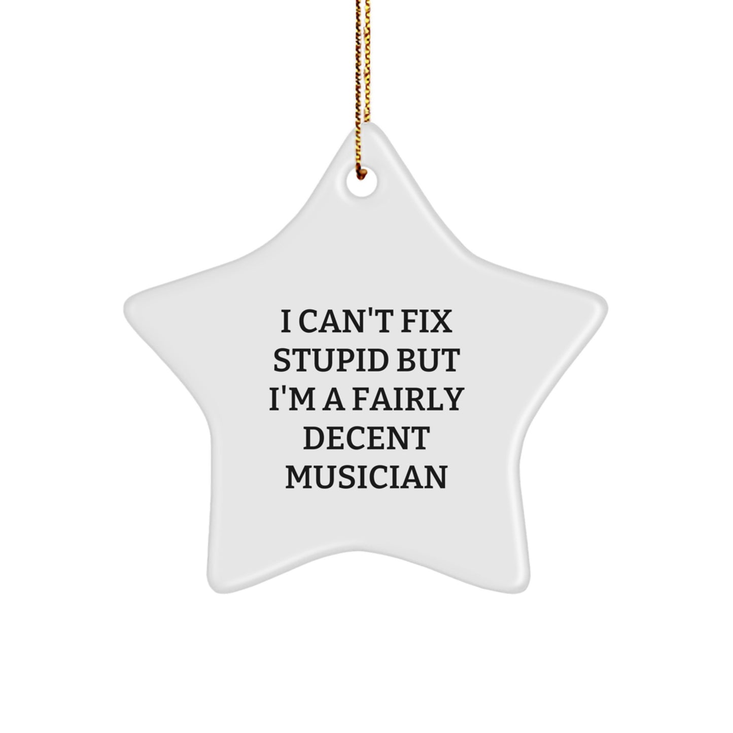 Funny Musician Gifts from Friends, Inspirational Star Ornament for Musician Men, Christmas Unique Musician Star Shaper - Image 1