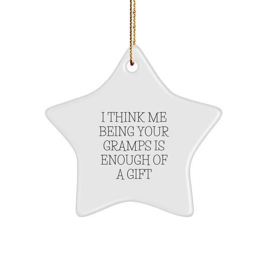 Funny Gramps Gifts for Men, Star Ornaments from Family, Inspirational Christmas Unique Gifts - Image 1