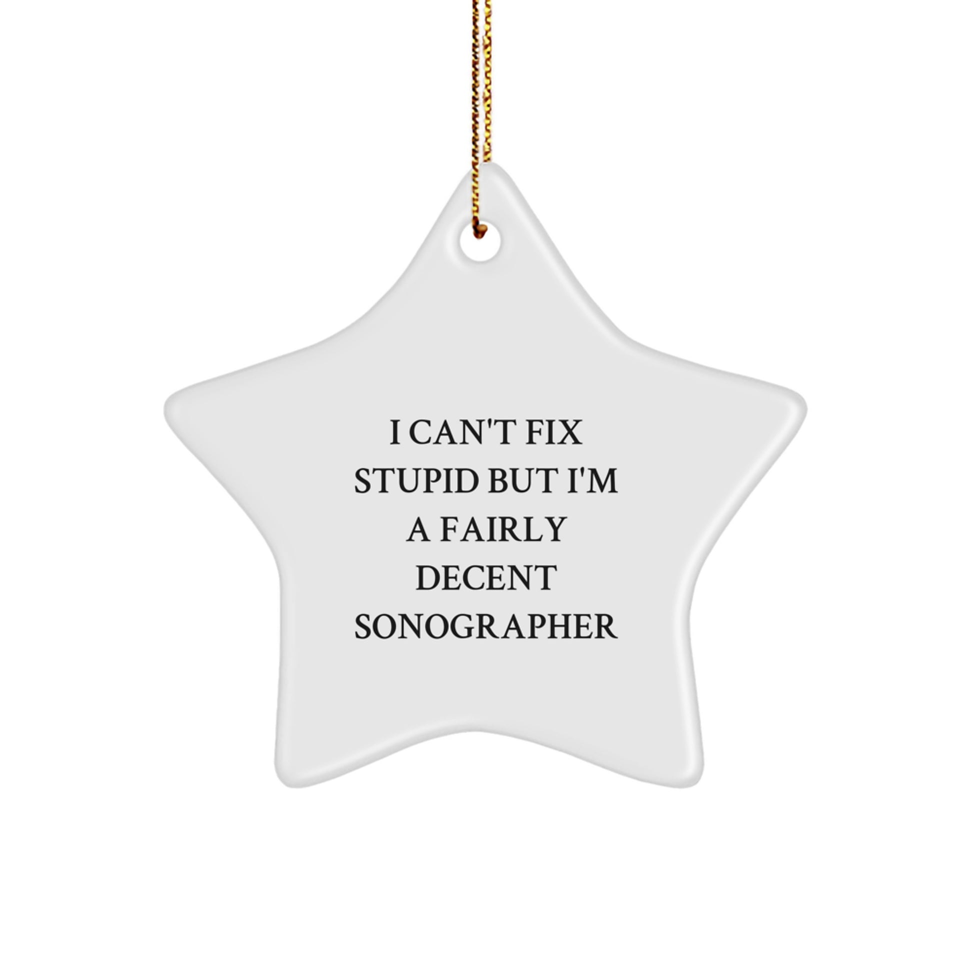 Sonographer Bright Star Keepsake Christmas Ornament for Him Gift - Image 1