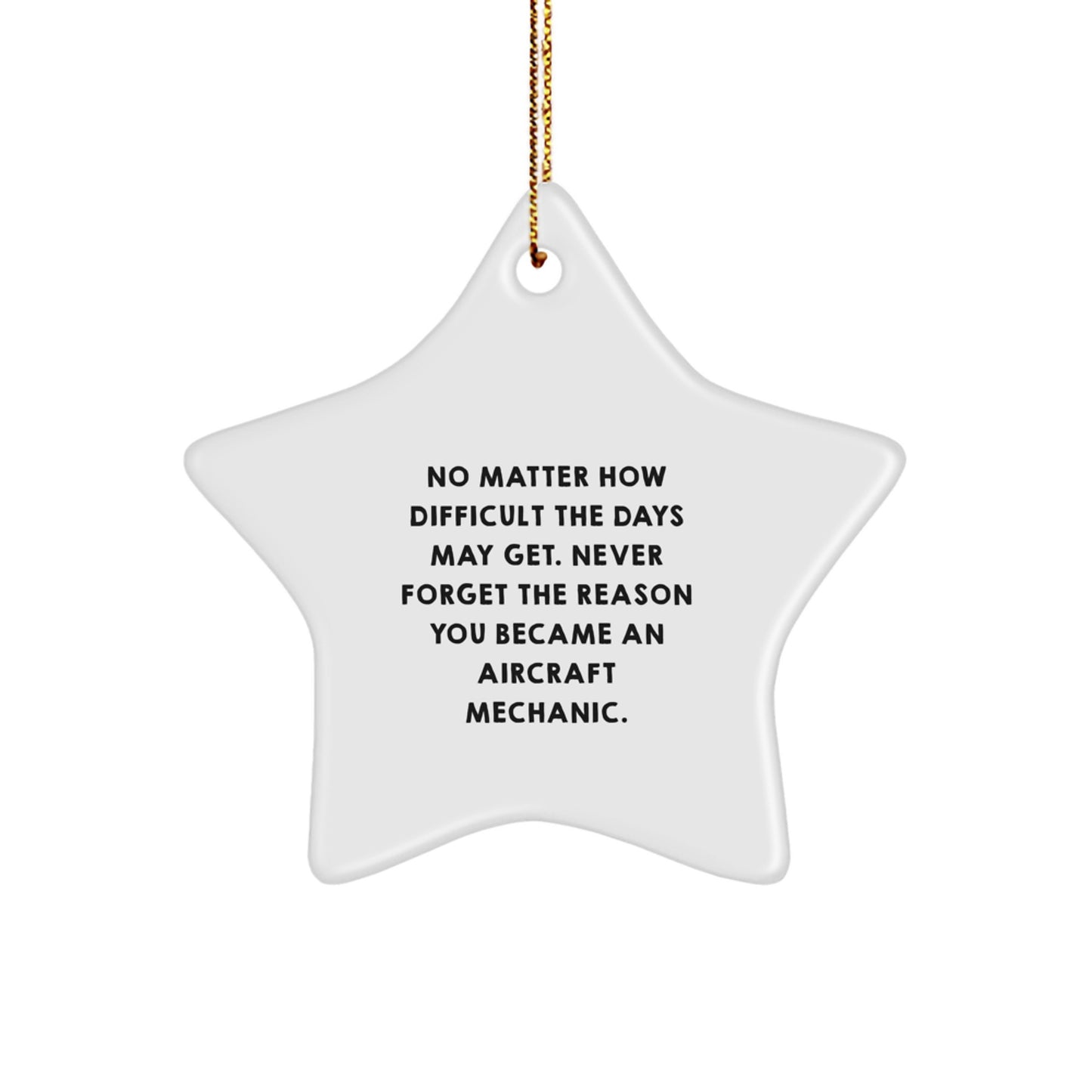 Inspirational Gifts for Aircraft Mechanic Friends and Family, Funny Star Ornament, Christmas Unique Gifts from - Image 1