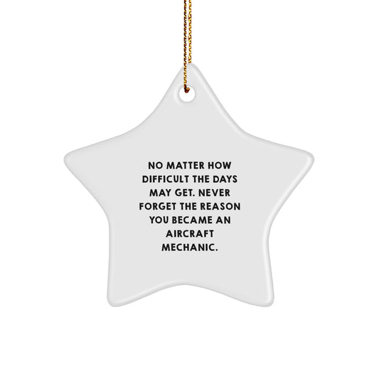 Inspirational Gifts for Aircraft Mechanic Friends and Family, Funny Star Ornament, Christmas Unique Gifts from - Image 1