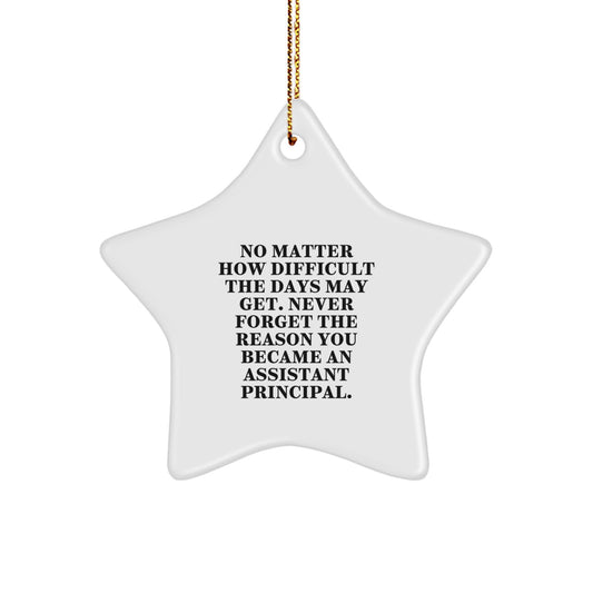 Funny Inspirational Gifts for Assistant Principal Christmas Star Ornament from Friends and Family - Image 1
