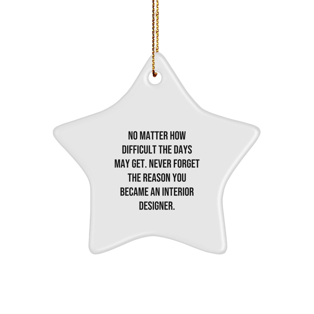 Christmas Unique Gift for Her Interior Designer Star Ornament Forget - Image 1