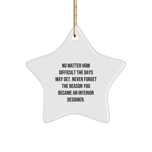 Christmas Unique Gift for Her Interior Designer Star Ornament Forget - Image 1