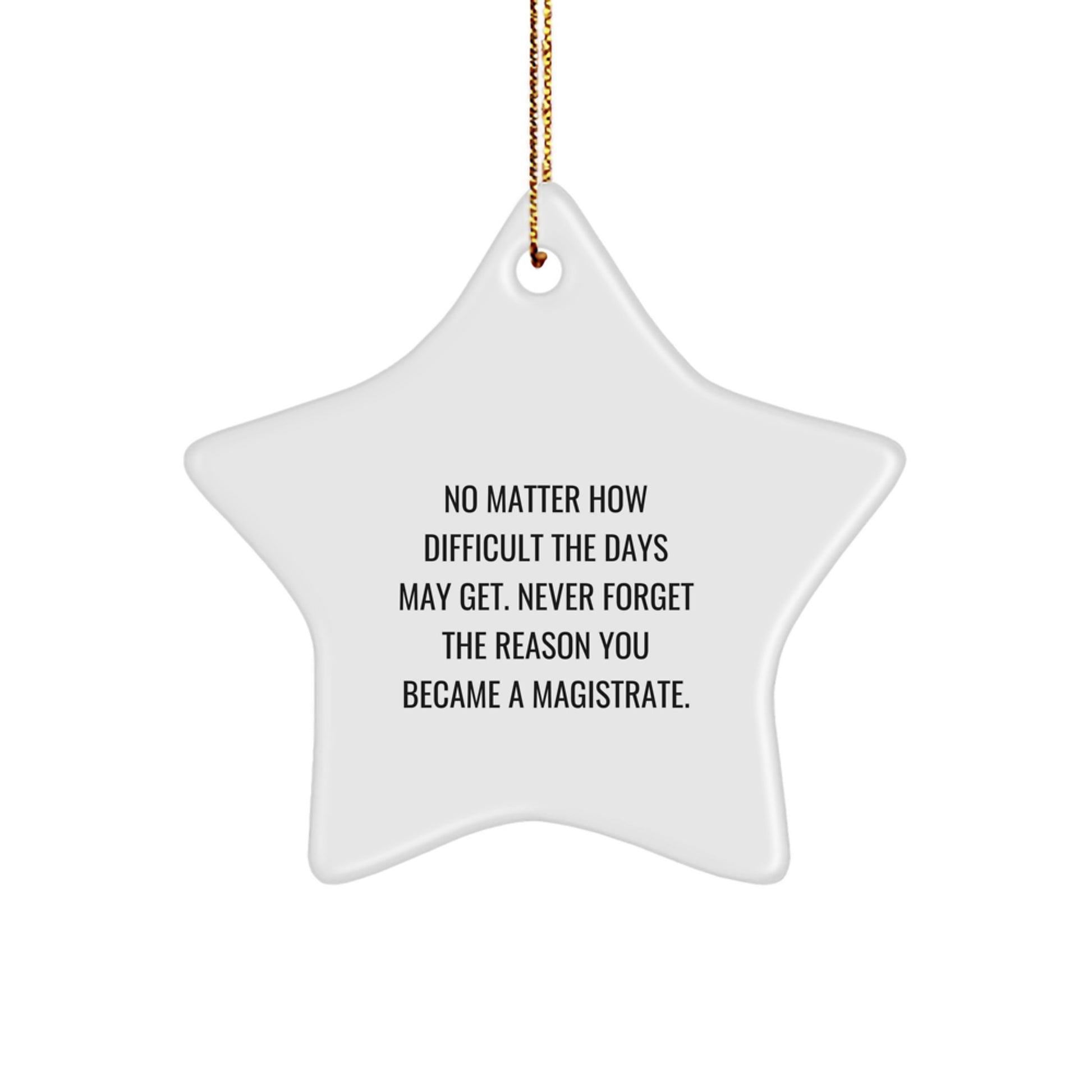 Magistrate Gifts from Family - 'Never Forget The Reason' Funny Star Ornament for Christmas Unique Gifts - Gifts for Magistrate Men - Image 1