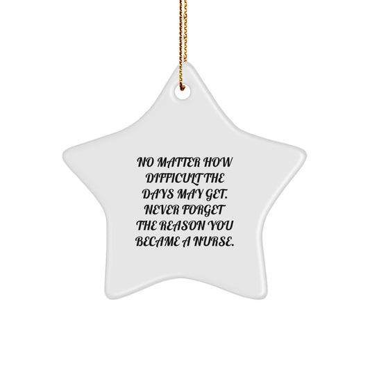 Nurse Star Ornament Gifts from Family, Friends, Coworkers - Inspirational Christmas Unique Gifts for Nurse - Image 1