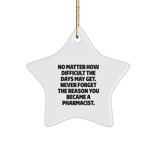Funny Pharmacist Star Ornament Gifts from Coworkers for Christmas Unique Decorations - Image 1