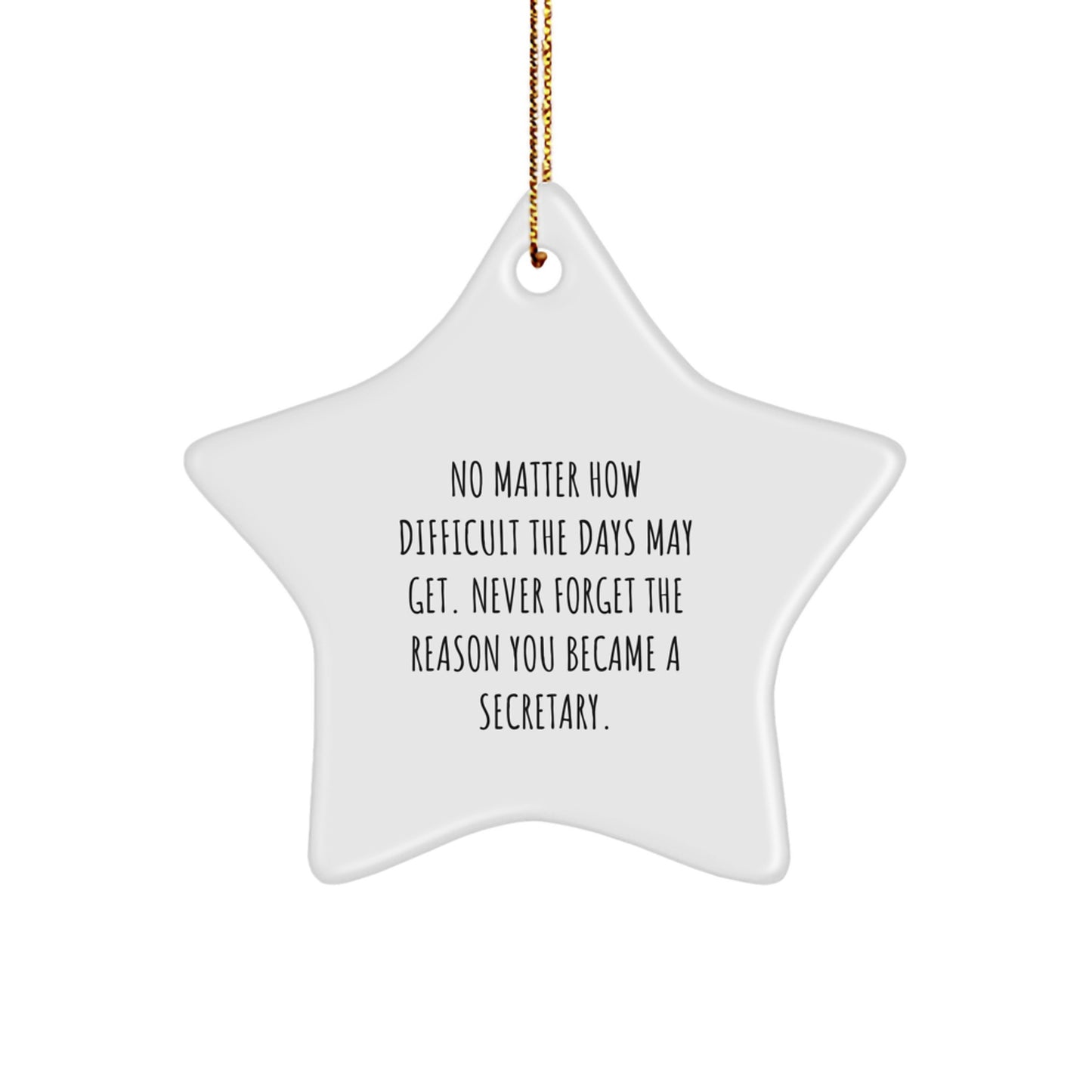 Christmas Unique Gift Secretary Star Ornament for Her Present - Image 1