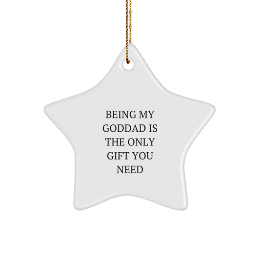 Christmas for Her Goddad Star Ornament – My Goddad Is The Only Gift - Image 1