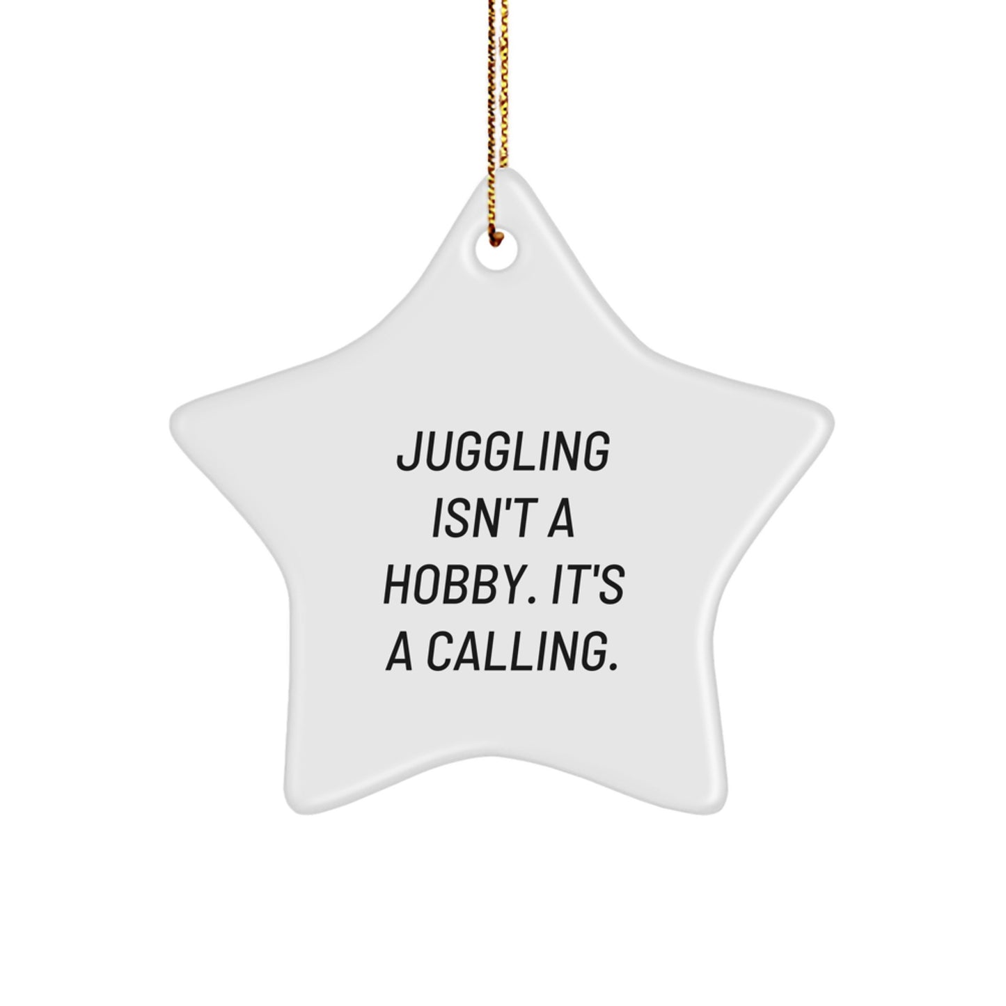 Funny Juggling Star Ornament Gifts from Friends for Juggling Enthusiasts at Christmas Time - Image 1