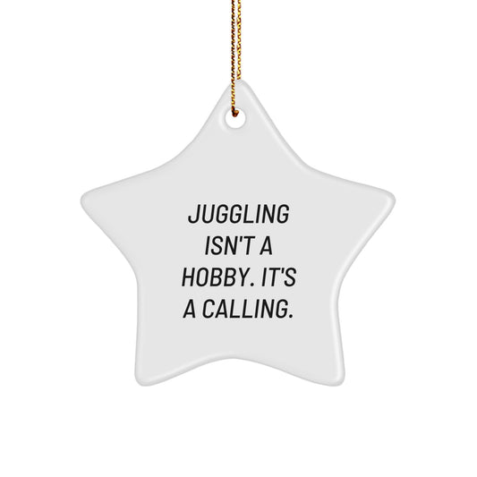 Funny Juggling Star Ornament Gifts from Friends for Juggling Enthusiasts at Christmas Time - Image 1