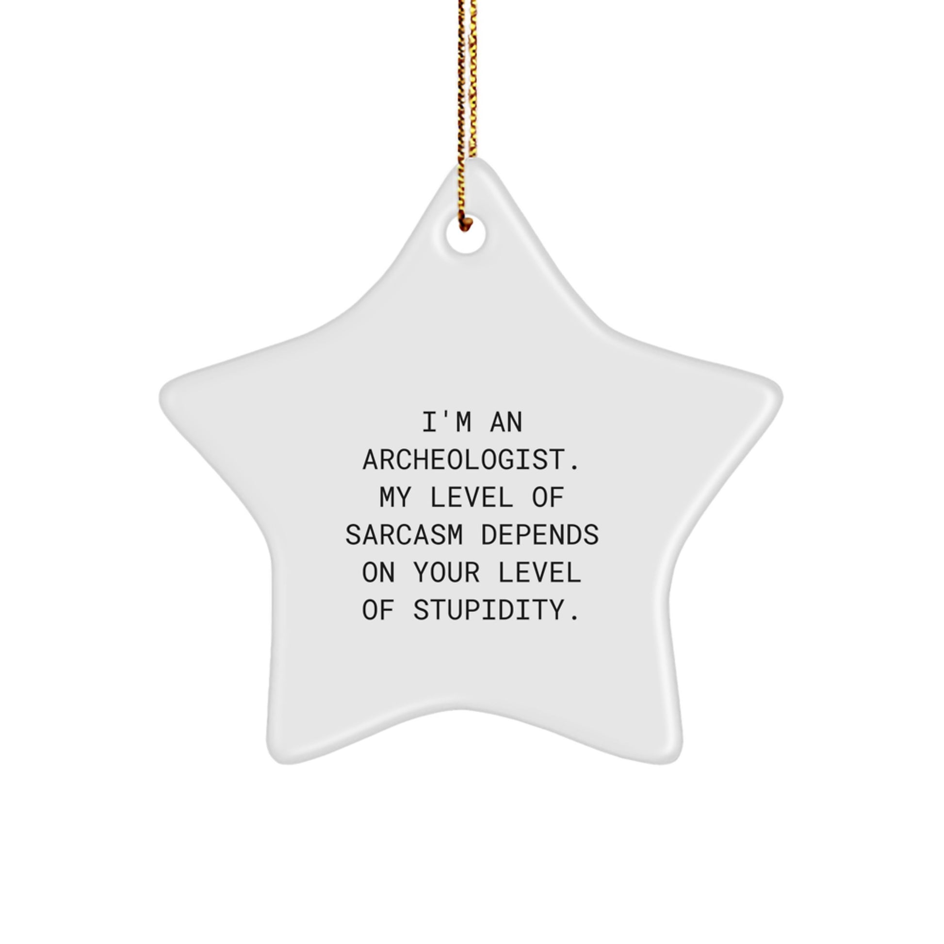 Archeologist Star Ornament Gifts from Friends for Men, Funny Sarcasm, Christmas Unique - Image 1