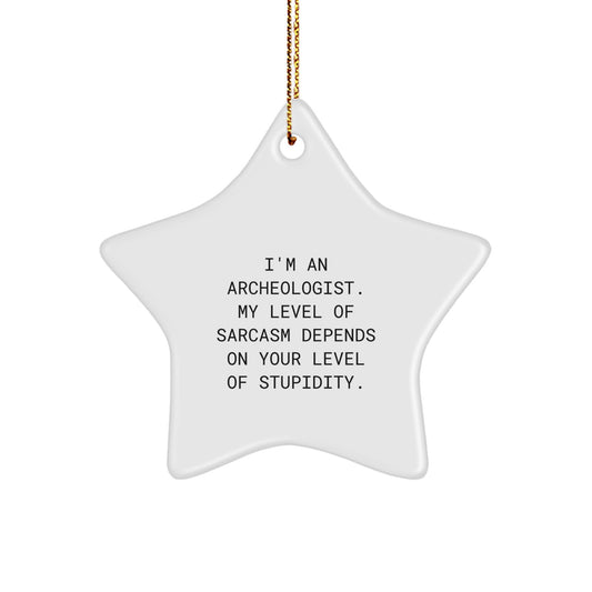 Archeologist Star Ornament Gifts from Friends for Men, Funny Sarcasm, Christmas Unique - Image 1