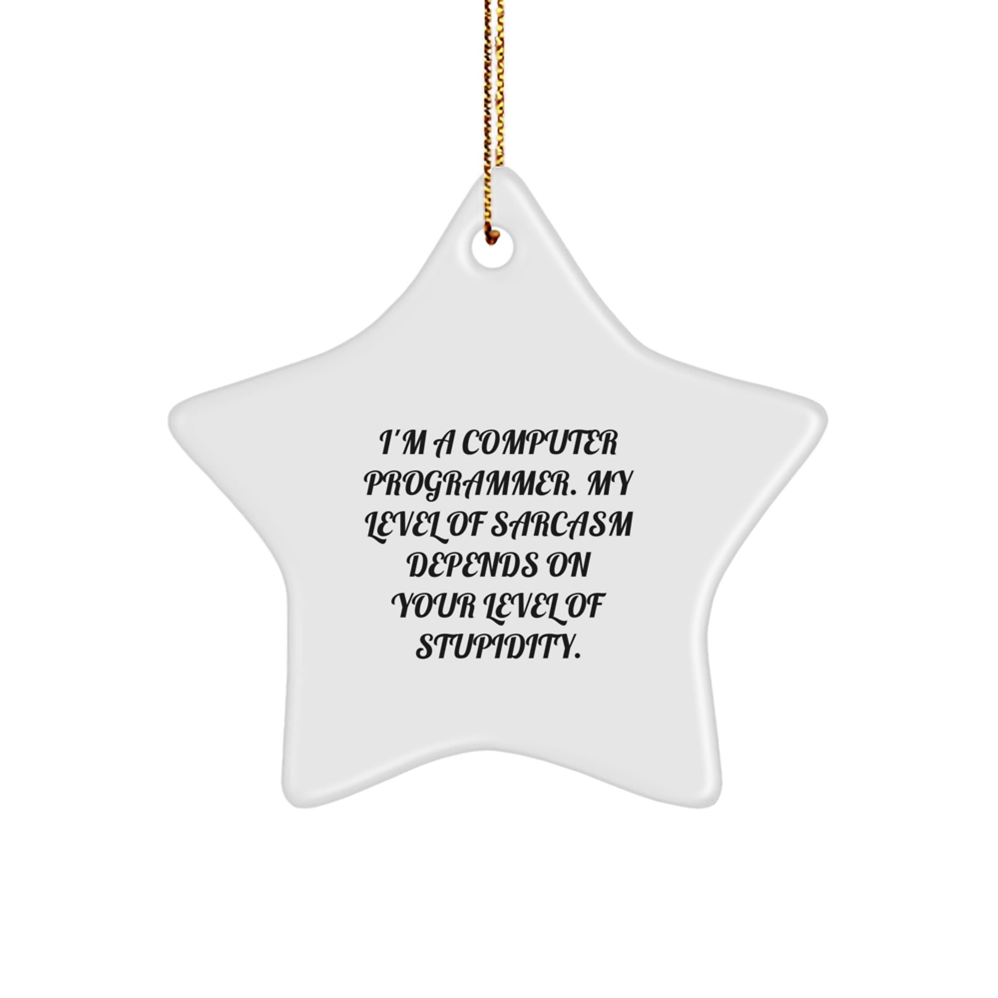 I'm A Computer Programmer Star Christmas Ornament Gift For Friends - Image 1
