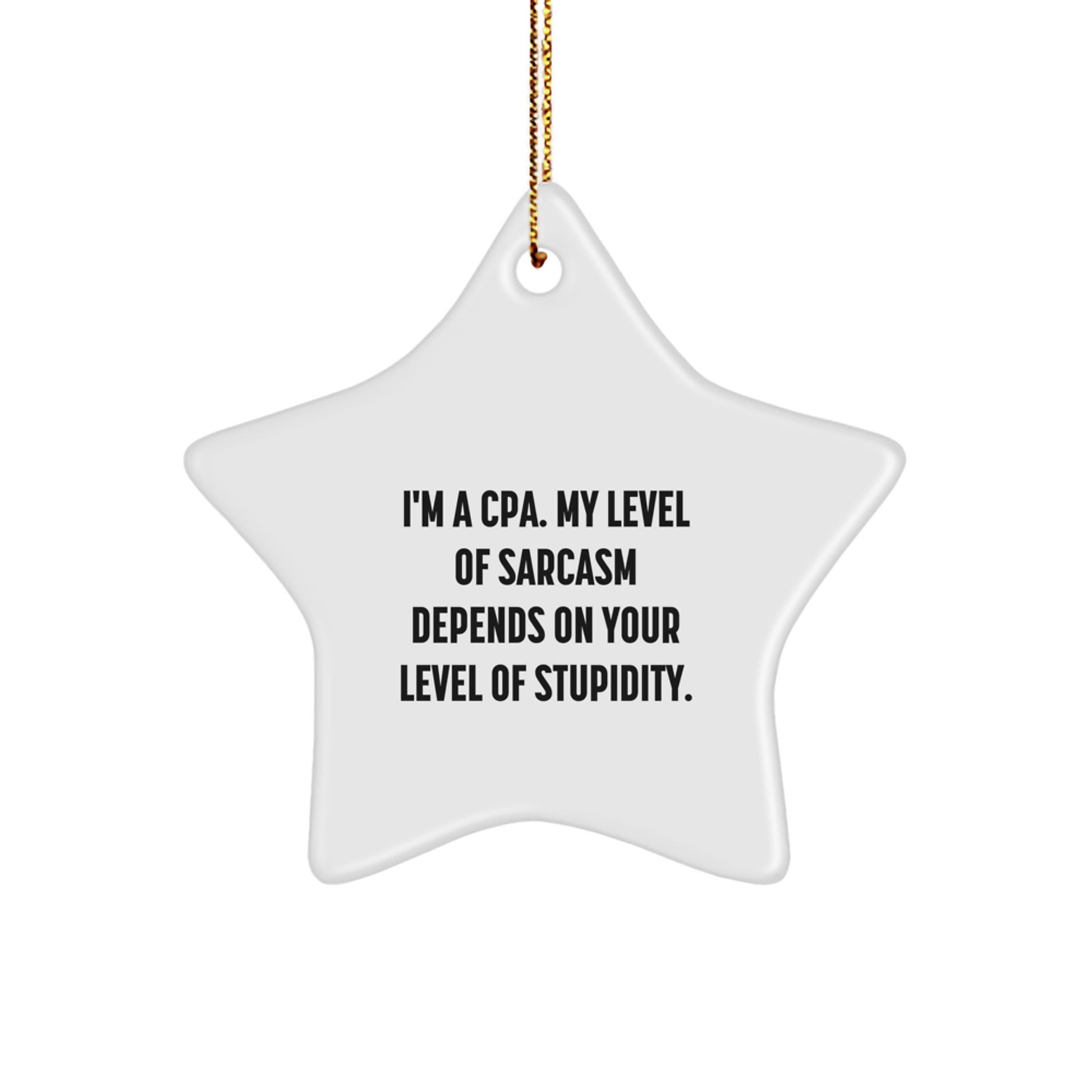 Funny CPA Gifts, Sarcastic Star Ornament, Christmas Unique Gifts from Friends, Family, or Coworkers for CPAs - Image 1