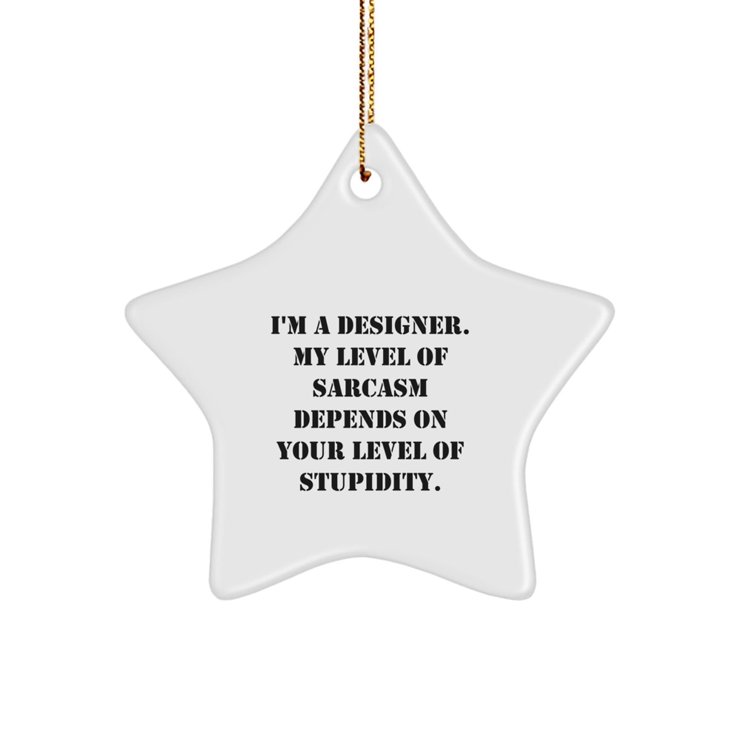 Sassy Designer Star Ornament for Friends Christmas Gift - Image 1