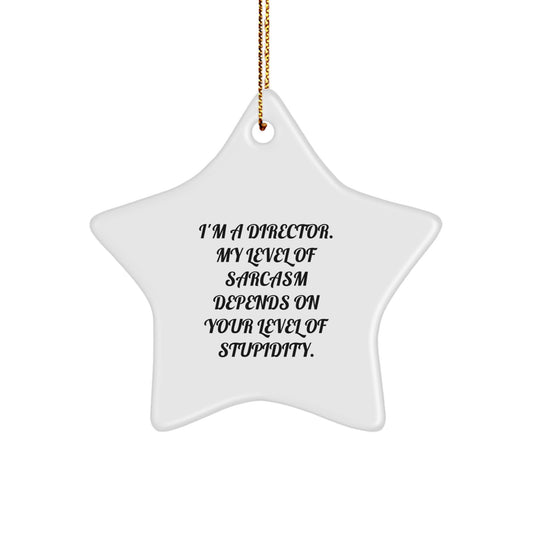 Sarcastic Director Star Ornament Christmas Unique Gift for Friends Novelty - Image 1