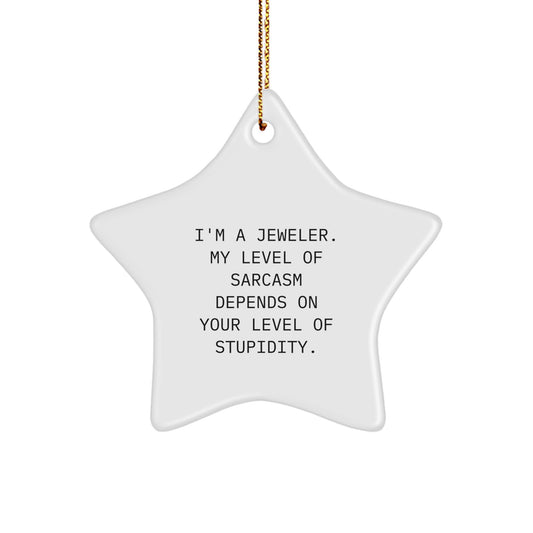 Funny Jeweler Gifts, Star Ornament for Jeweler, Gifts from Friends to Jeweler for Christmas - Image 1