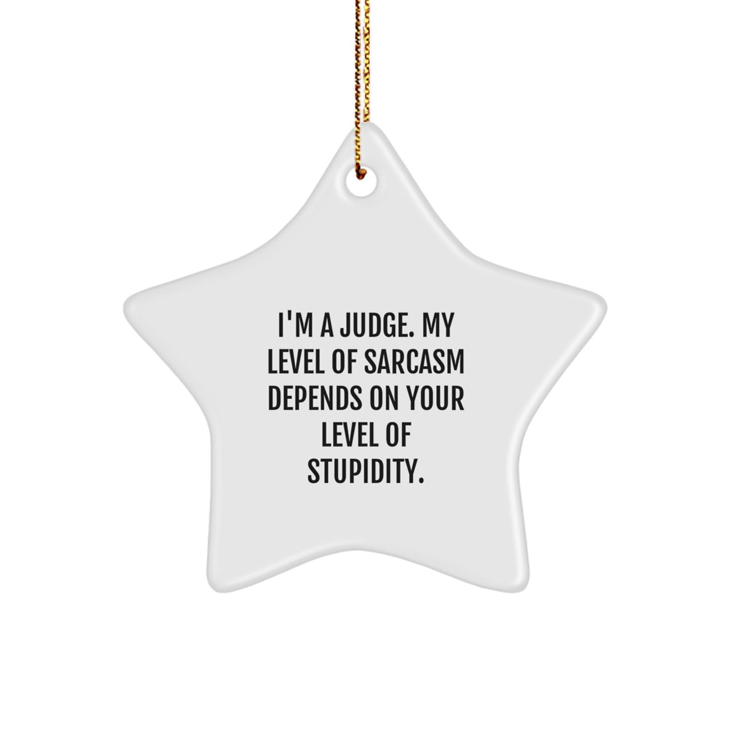 Funny Judge Gifts Star Ornament, Christmas Unique Judge Gift Ideas from Friends, Judge Star Decoration for Home Office - Image 1