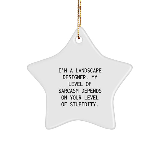 Funny Star Ornament Gifts from Friends for Landscape Designer Men Women Coworkers - Image 1