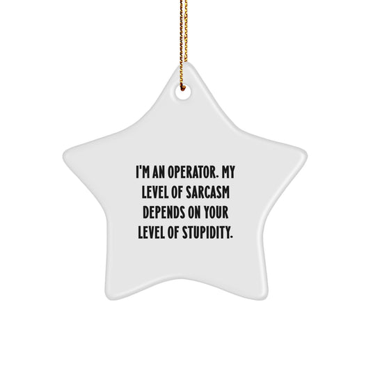 Funny Operator Star Ornament, Gifts from Friends for Operator, Operator Christmas Decoration - Image 1