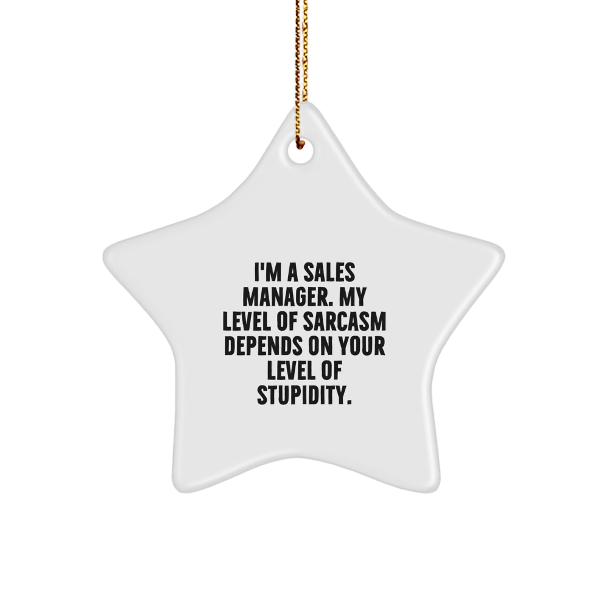 Christmas Unique Gift Sales Manager Star Ornament for Her Present Your - Image 1