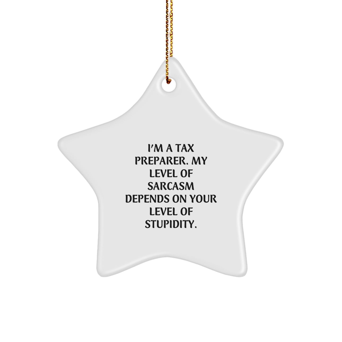 Funny Tax Preparer Gifts from Men for Women - Sassy Tax Pro Star Ornament, Christmas Unique Decorations - Image 1