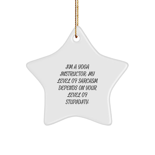 Funny Star Ornament for Yoga Instructor Gifts from Family Friends - Christmas Unique Gifts - Gift for Yoga Instructor Men Women - Image 1