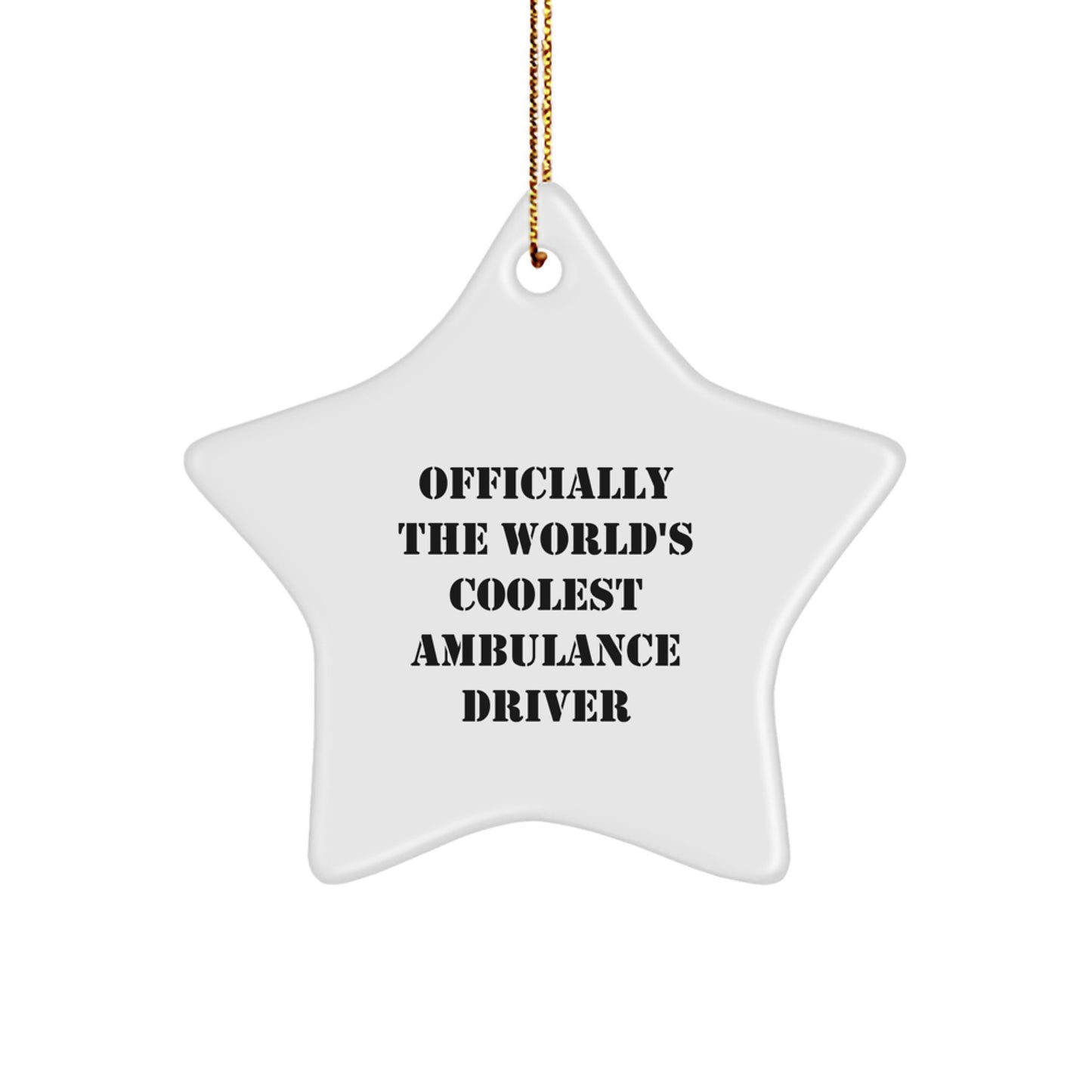 Ambulance Driver Keepsake Christmas Ornament for Him Cool Gift - Image 1