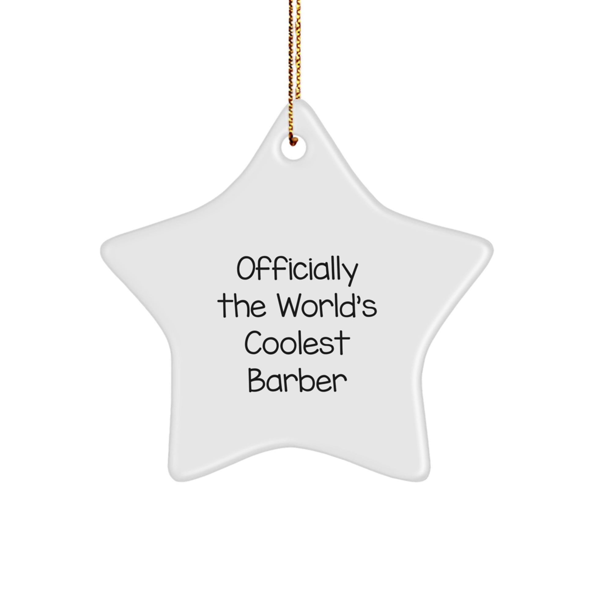 Funny 'Officially The World's Coolest Barber' Gifts from Friends for Men at Christmas - Image 1