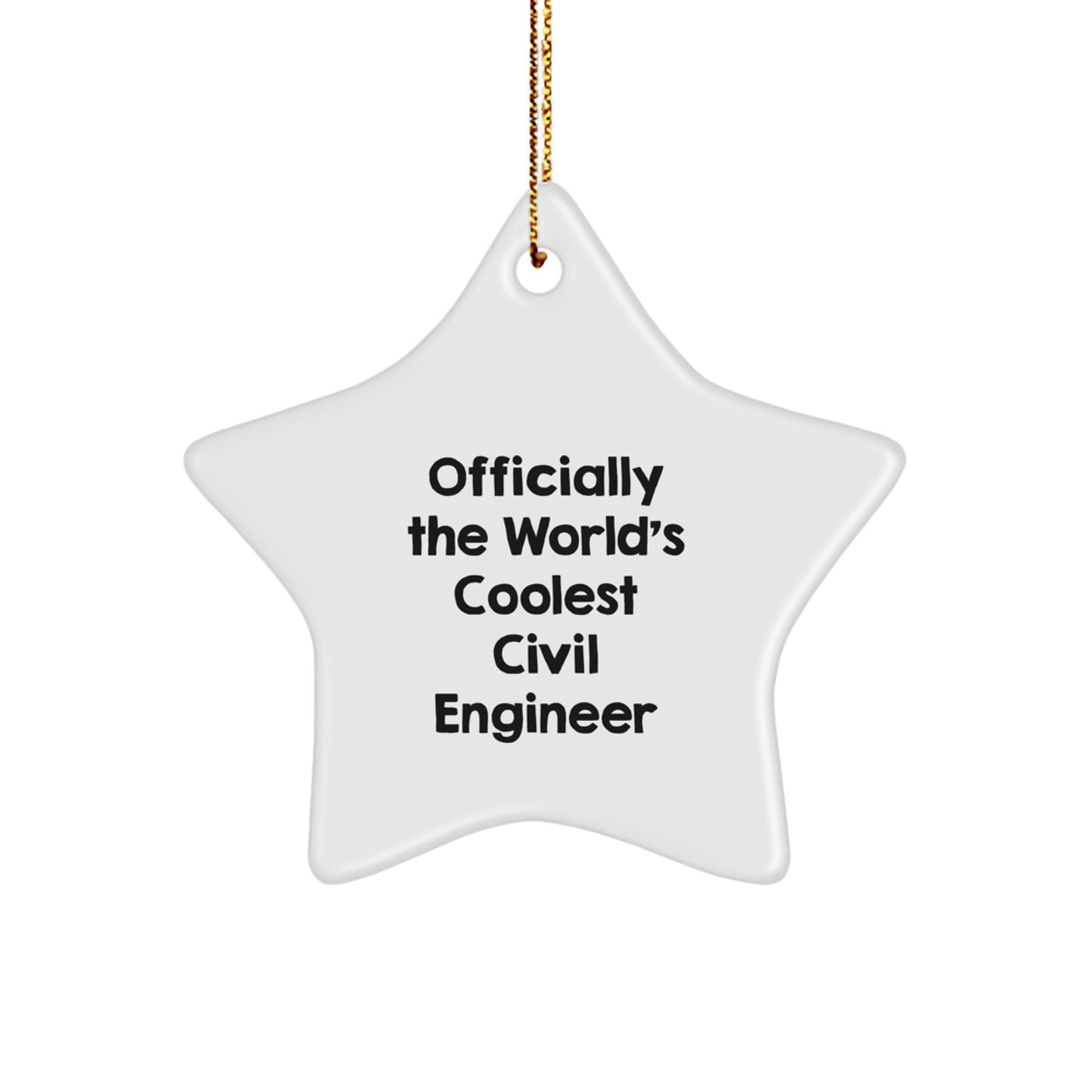Civil Engineer Keepsake Christmas Ornament for Him Gift - Image 1