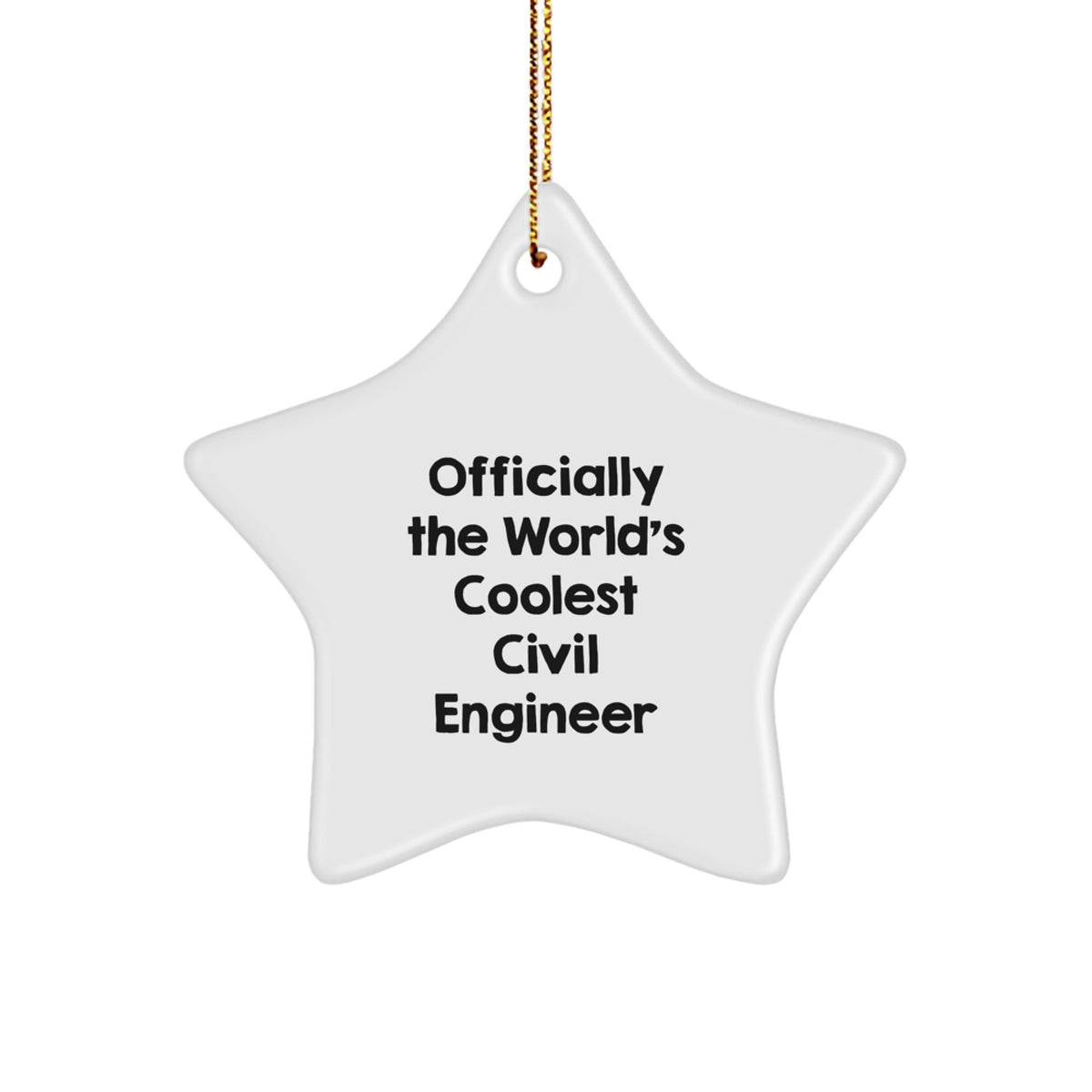 Civil Engineer Keepsake Christmas Ornament for Him Gift - Image 1
