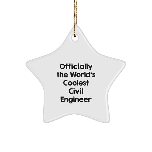Civil Engineer Keepsake Christmas Ornament for Him Gift - Image 1