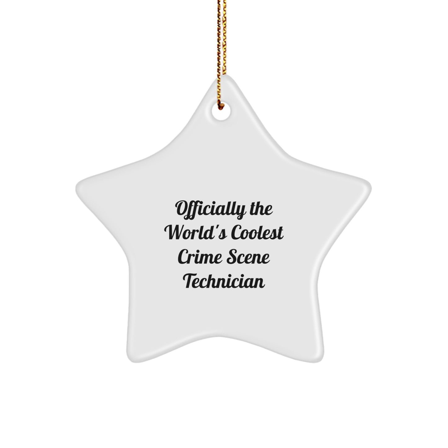 Funny Crime Scene Technician Star Ornament, Gifts from Friends for Christmas Unique - Image 1