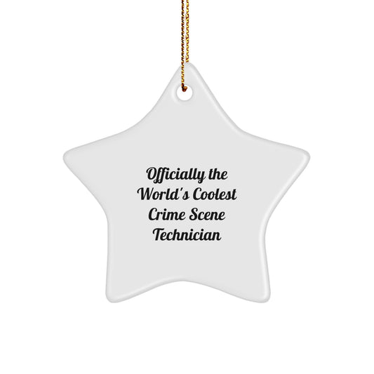 Funny Crime Scene Technician Star Ornament, Gifts from Friends for Christmas Unique - Image 1