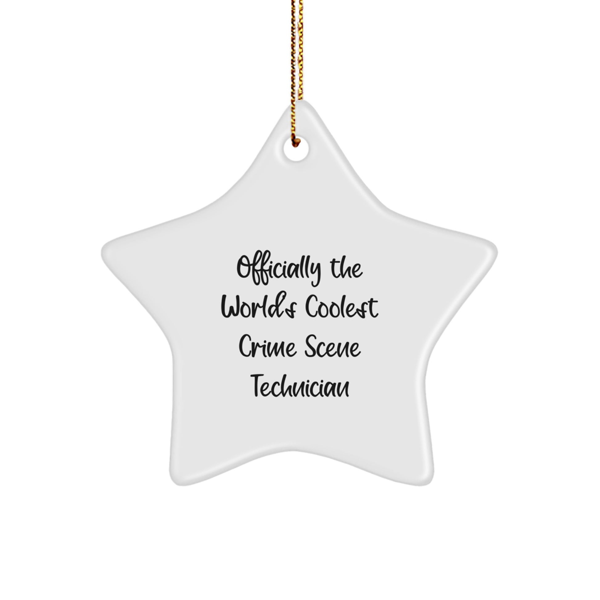 Fun Christmas Star Ornament for Crime Scene Technician Friends and Family Unique Gifts from Men, Women, Coworkers, and Family - Image 1