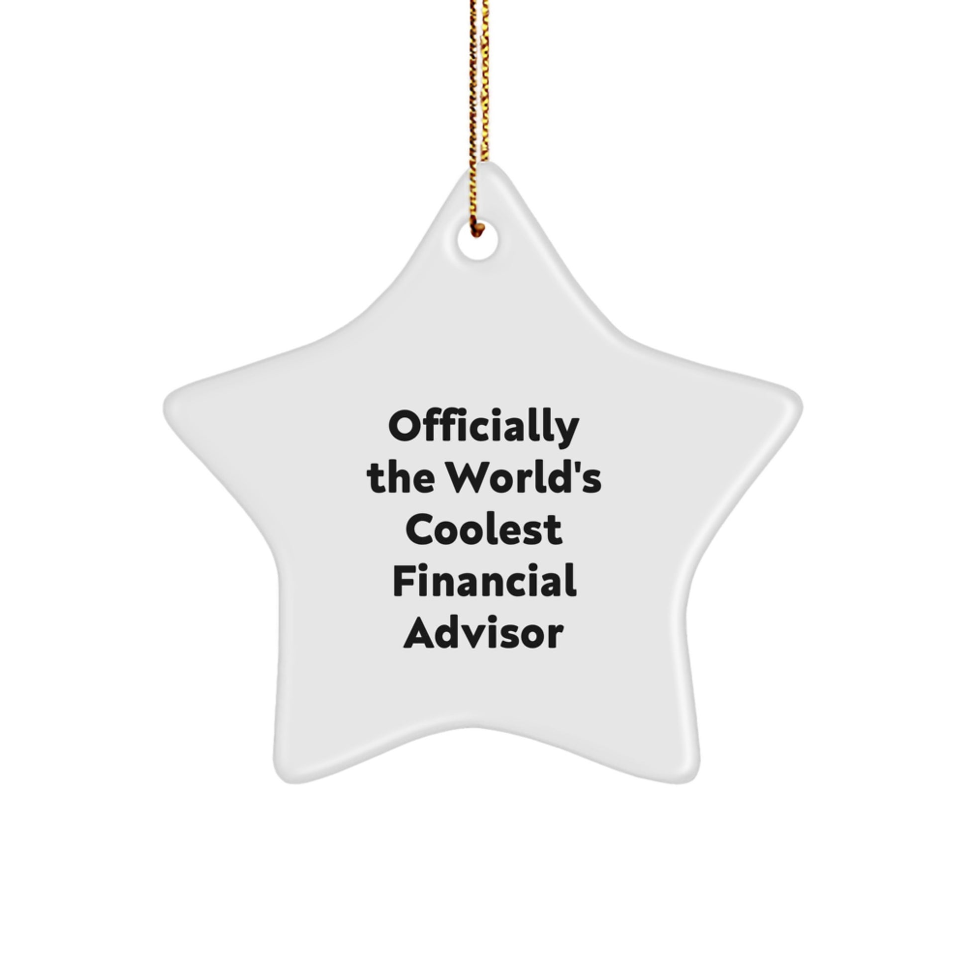 Funny 'World's Coolest Financial Advisor' Star Ornaments for Financial Advisors Gifts from Friends, Christmas Unique Gifts for Financial Advisors - Image 1