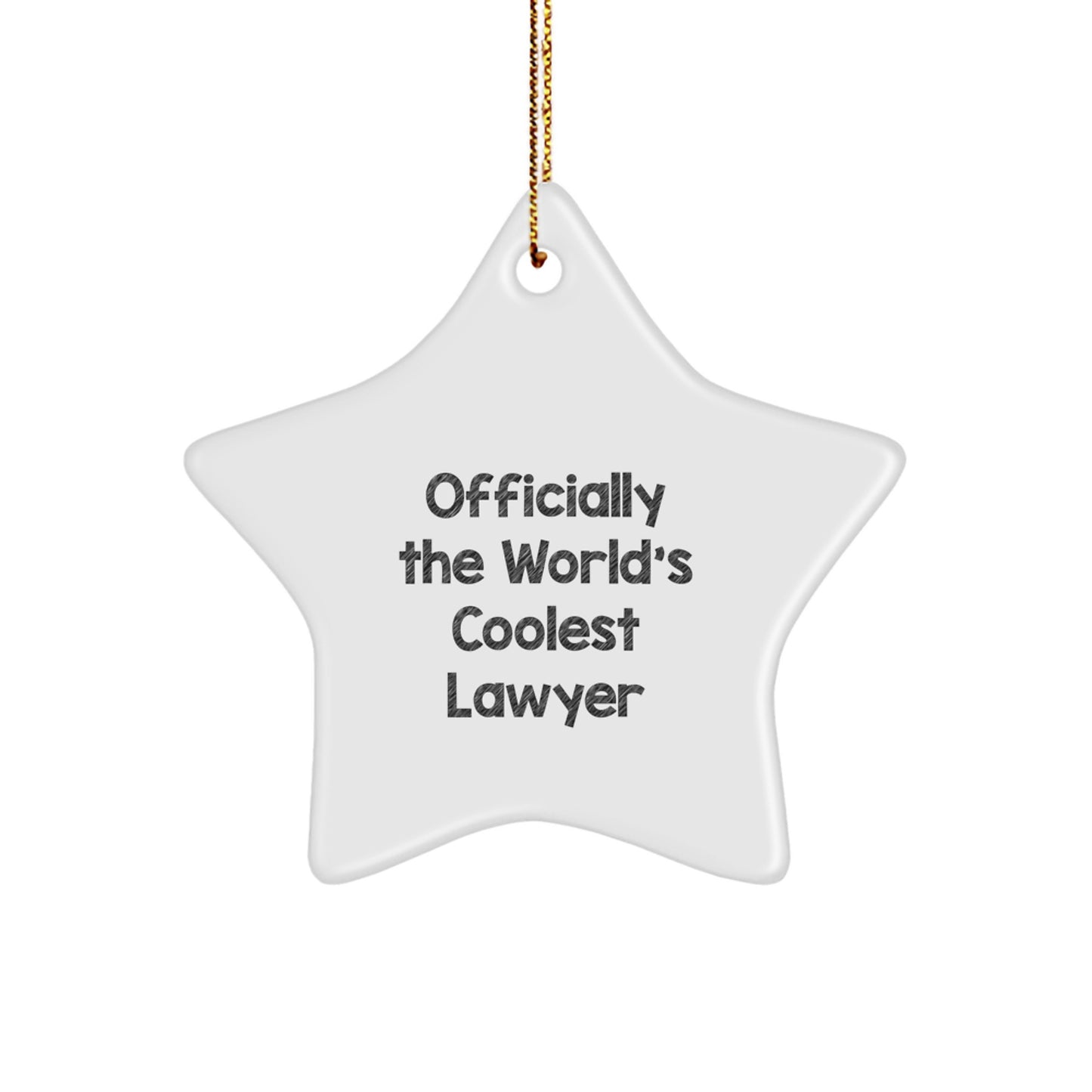 Lawyer Star Ornament for Him World's Coolest Lawyer Christmas Gift - Image 1