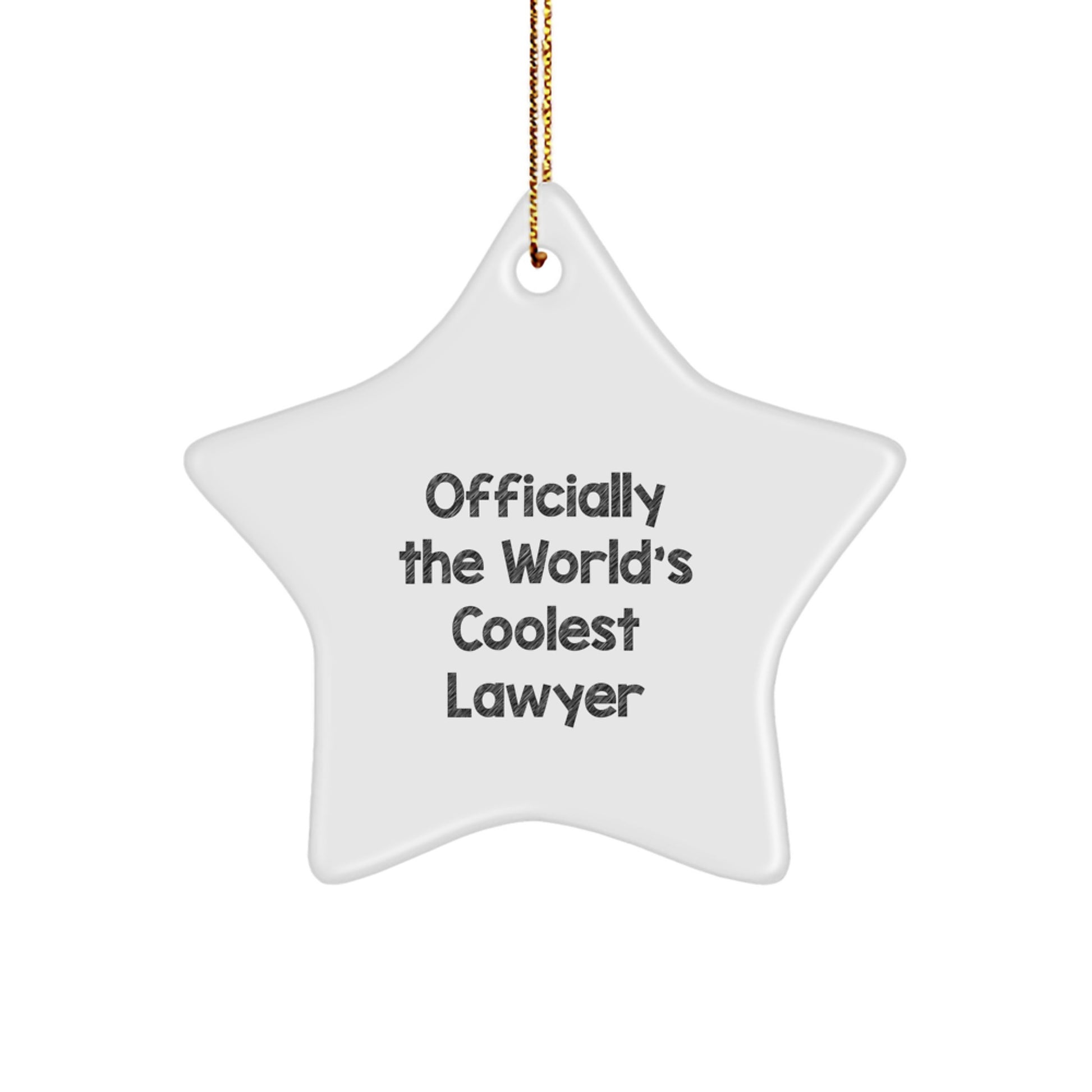 Lawyer Star Ornament for Him World's Coolest Lawyer Christmas Gift - Image 1