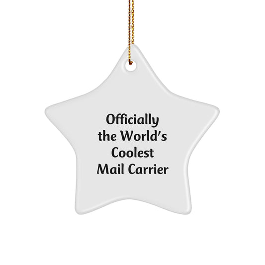 Cool Mail Carrier Star Ornament for Friends Novelty Christmas Unique Gift - Image 1