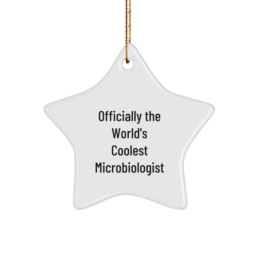 Cool Microbiologist Star Ornament Gifts from Friends for Men Women Coworkers Family - Image 1