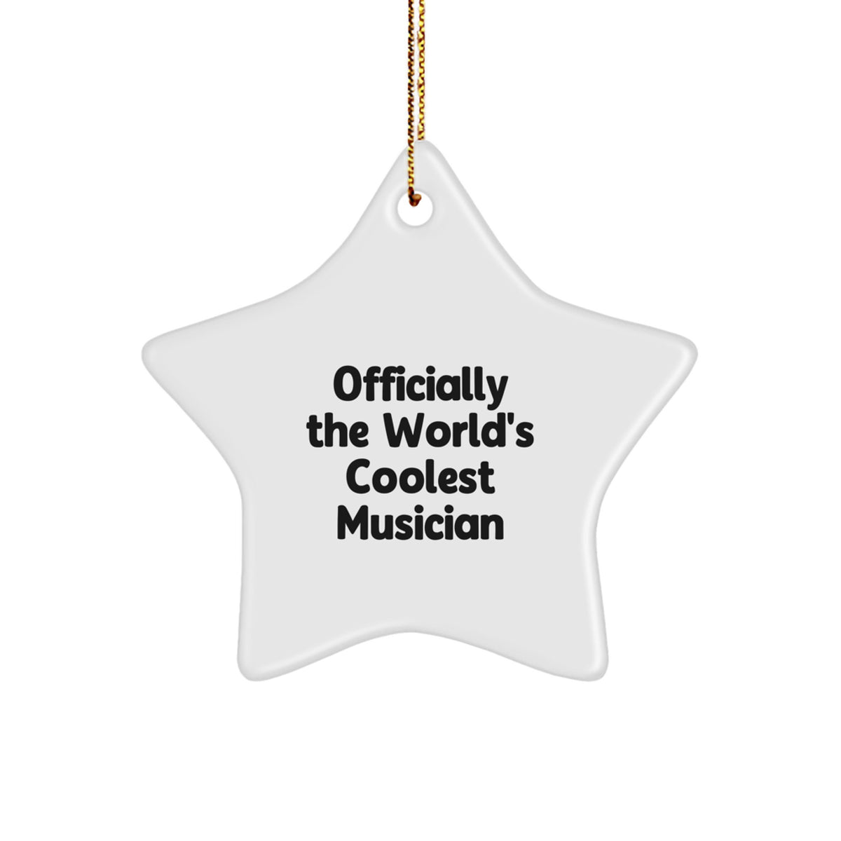 Christmas Unique Gift for Her Musician Star Ornament – World's Coolest - Image 1