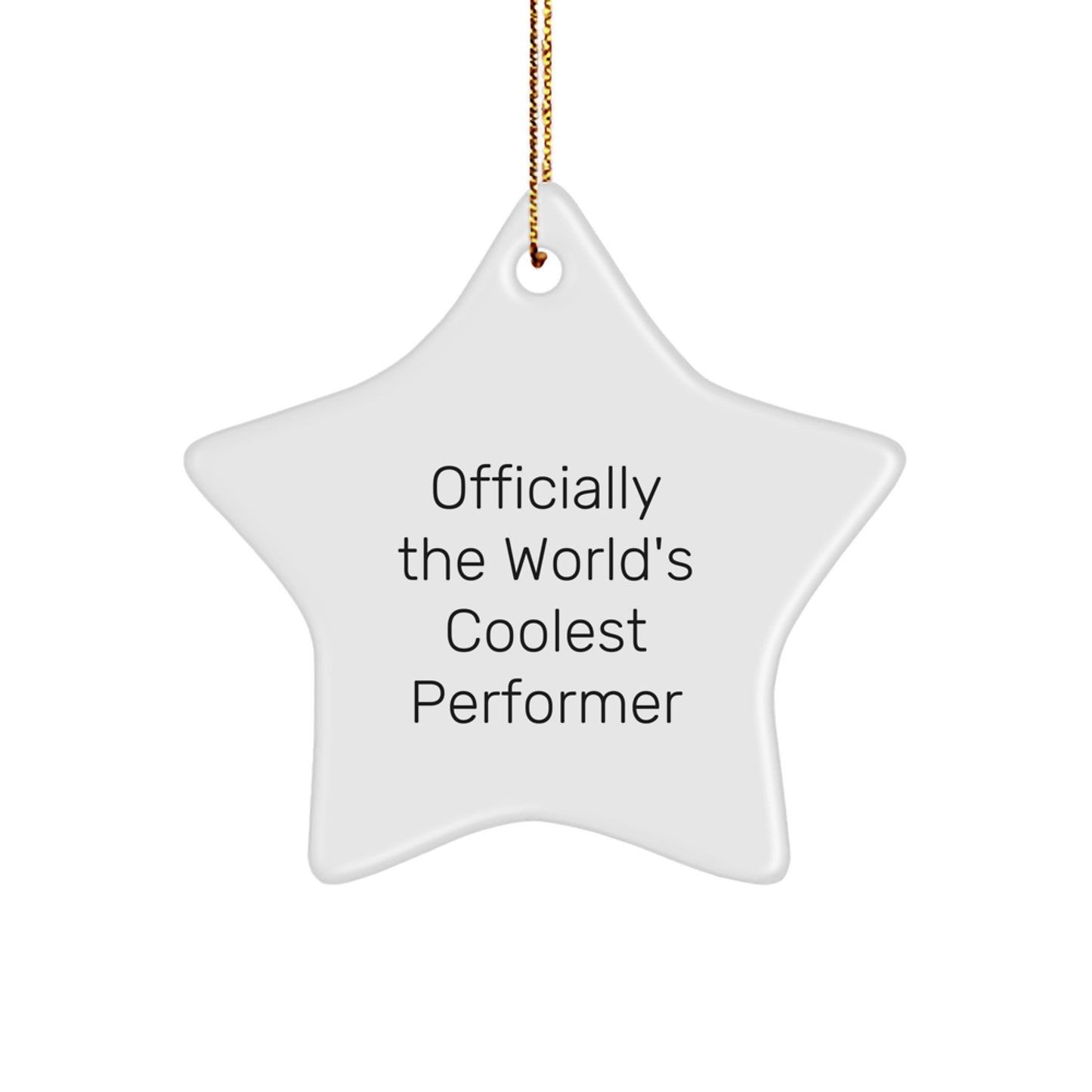 Christmas Gift for Her – Performer Star Ornament World's Performer - Image 1