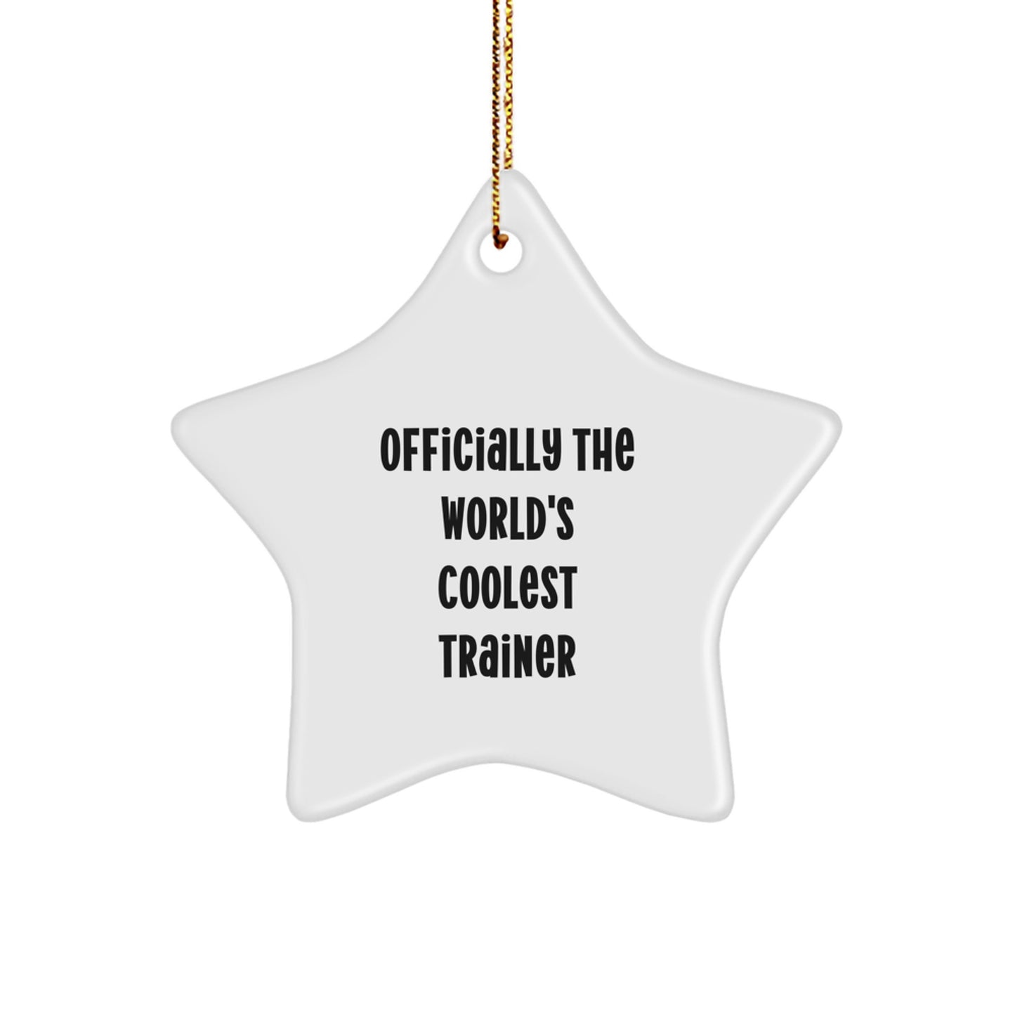 Funny Trainer Gifts for Him - World's Coolest Star Ornament, Christmas Unique Gift from Friends - Image 1