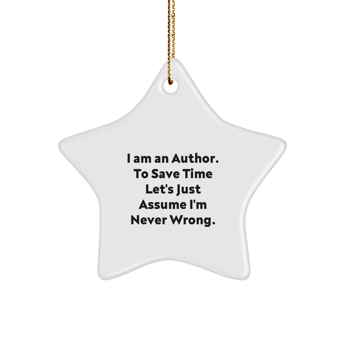 Funny Author Star Ornaments for Christmas Unique Gifts from Friends - Image 1