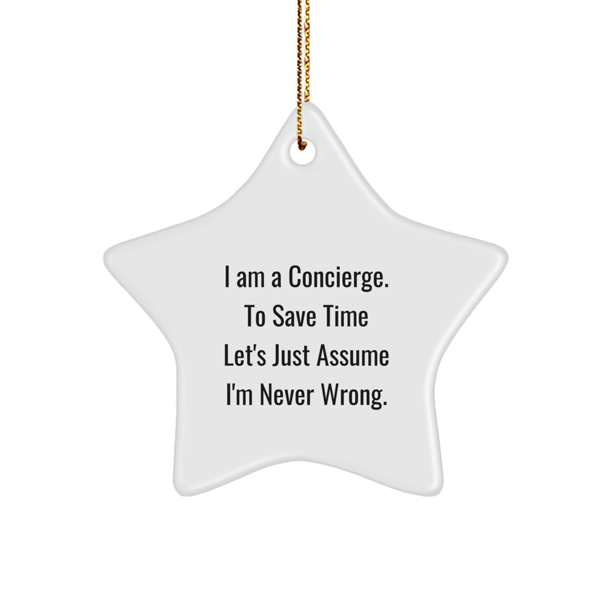 Concierge Keepsake Christmas Ornament for Him Gift - Image 1
