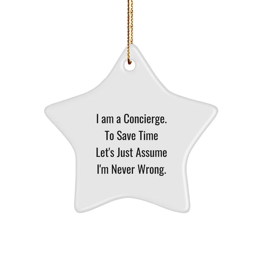Concierge Keepsake Christmas Ornament for Him Gift - Image 1
