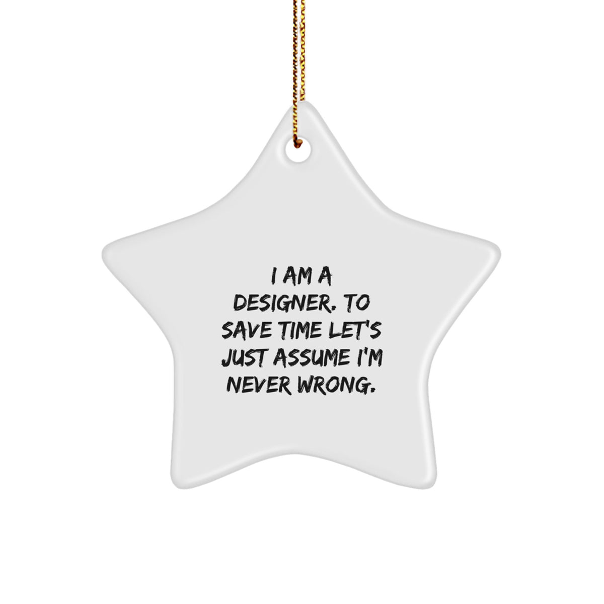 Designer Star Ornament Keepsake for Him Christmas Gift - Image 1